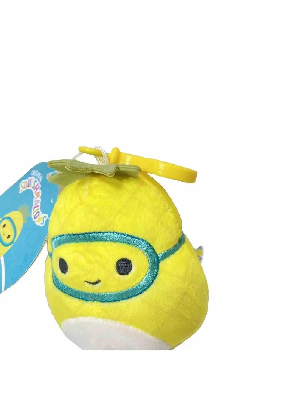 Maui Squishmallows Clip-On Pineapple Plush Toy, Soft Collectible Stuffed Animal
